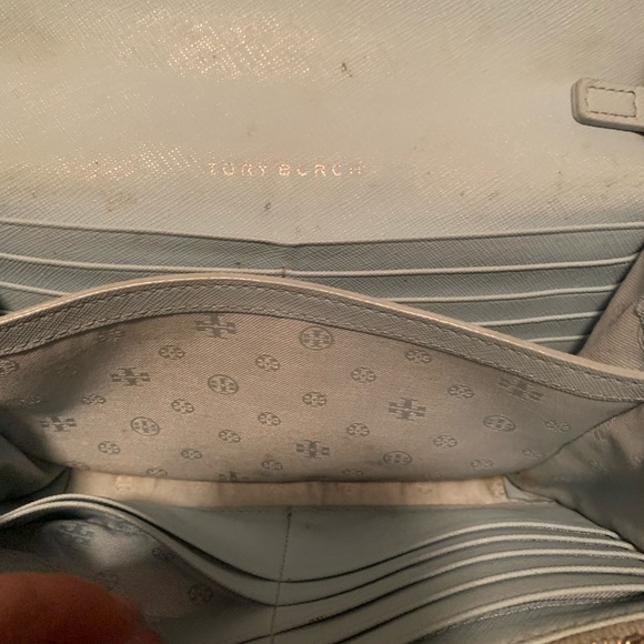 Tory Burch Robinson wallet crossbody satchel bag light blue - Picture 9 of 14